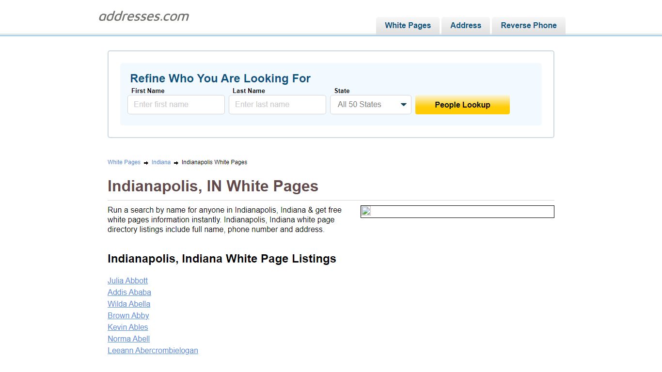 White Pages - Find People In | Addresses